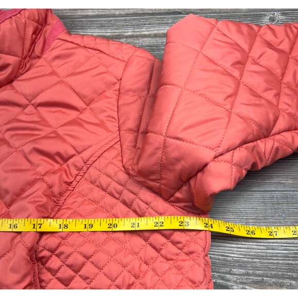 Appleseed's Orange Coral Quilted Barn Jacket Plus 1X Country Chic Cottagecore - Picture 10 of 16